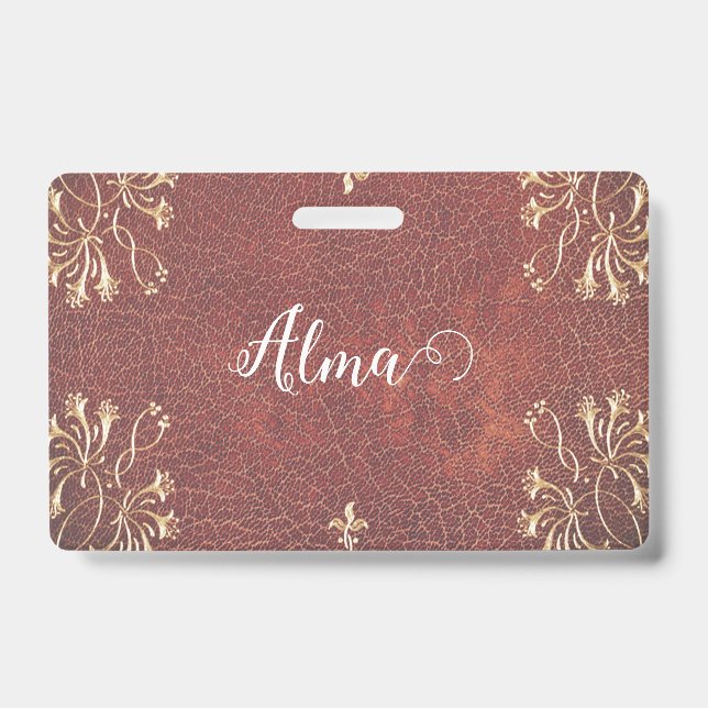  Golden  honeysuckles -personalised  ID Badge (Front)