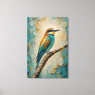 Golden Horizon Bee-Eater – Luxury Impasto Canvas Print