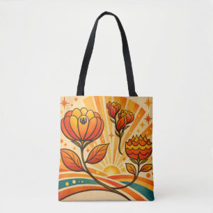 Golden Horizon Bloom Tote Bag