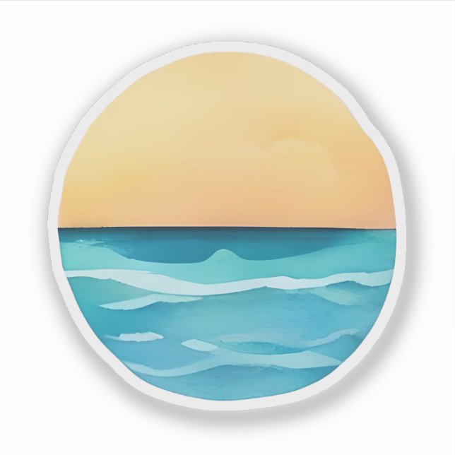 Golden Horizon Over Calm Seas (Front)