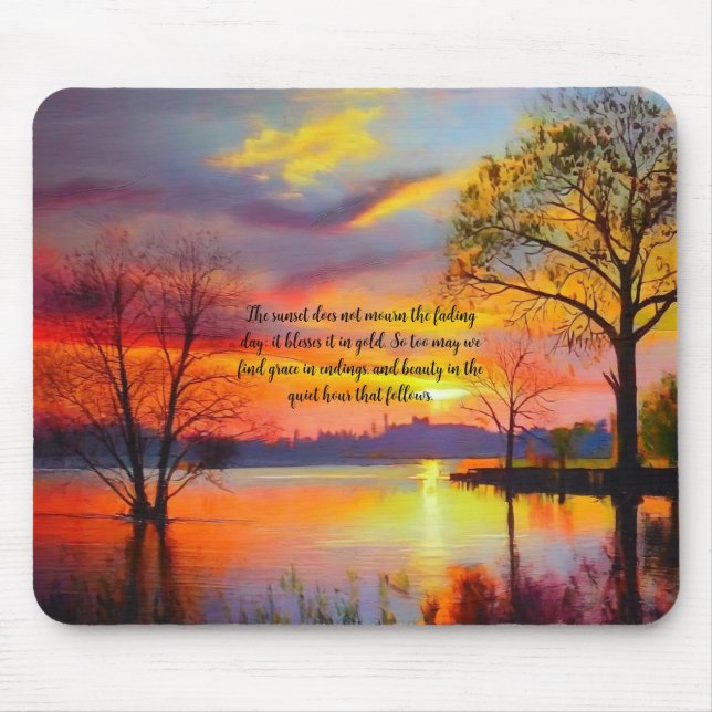 Golden Horizon Sunset Mouse Pad (Front)
