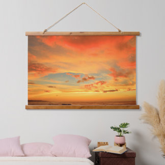 Golden Horizon Sunset Wall Hanging Art Hanging Tapestry