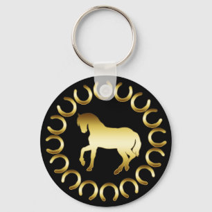 GOLDEN HORSE KEY RING