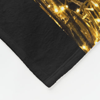 Golden horses galloping fleece blanket