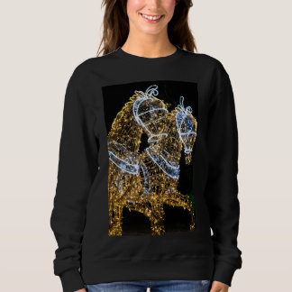 Golden horses galloping sweatshirt