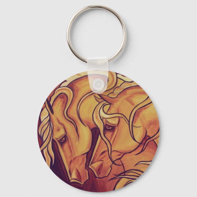 Golden Horses Key Ring (Front)