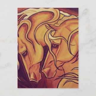 Golden Horses Postcard