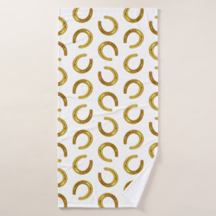 Golden horseshoe bath towel