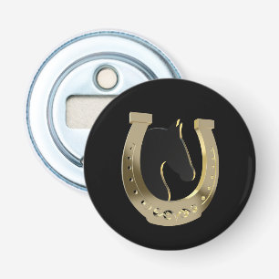 Golden horseshoe bottle opener