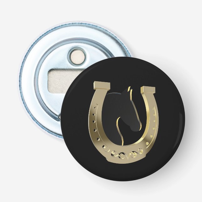 Golden horseshoe bottle opener (Front)