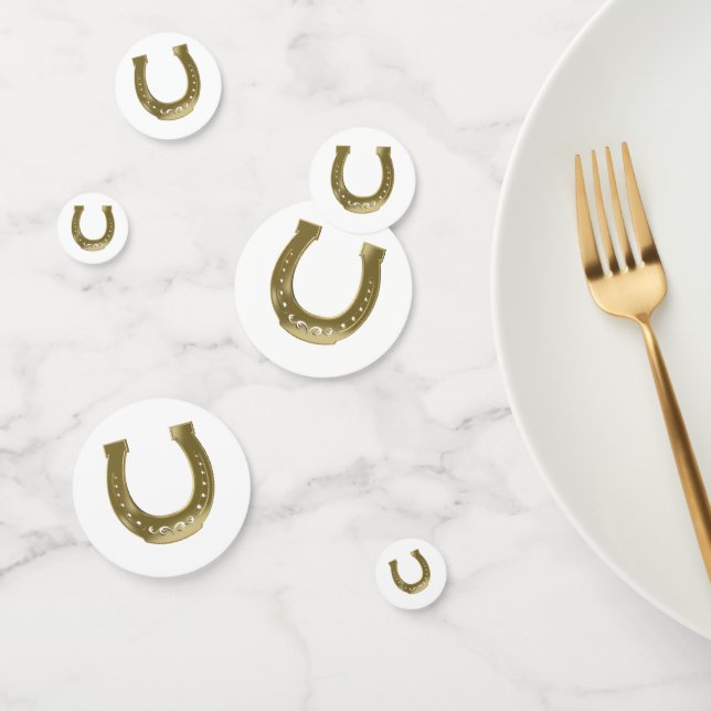 Golden horseshoe confetti (Group)