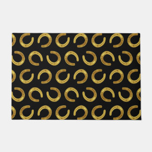 Golden horseshoe doormat