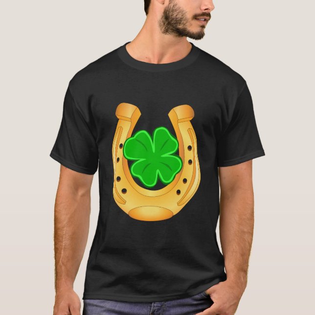 Golden Horseshoe FourLeaf Clover Shirt (Front)