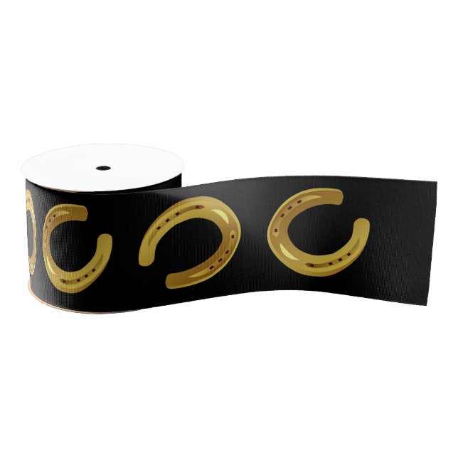 Golden horseshoe grosgrain ribbon (Spool)