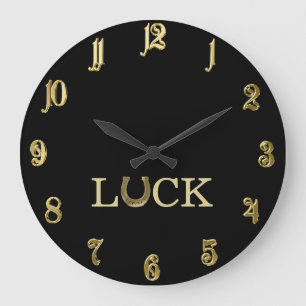 Golden horseshoe large clock