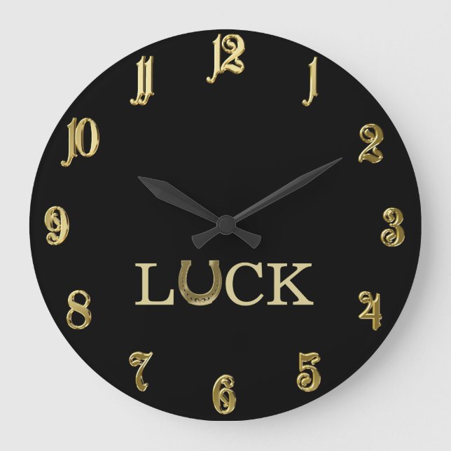 Golden horseshoe large clock (Front)