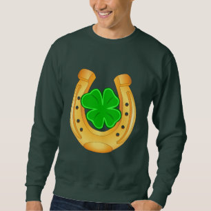 Golden Horseshoe Lucky Four Leafed Clover Shirt