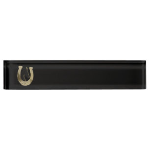 Golden horseshoe nameplate