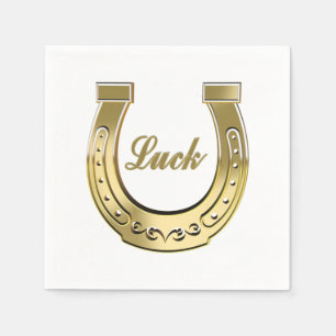 Golden horseshoe napkin