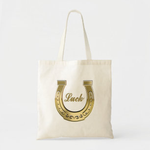 Golden horseshoe tote bag