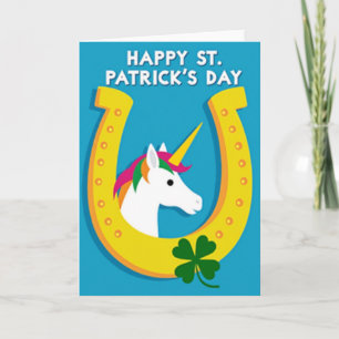 Golden Horseshoe Unicorn Card