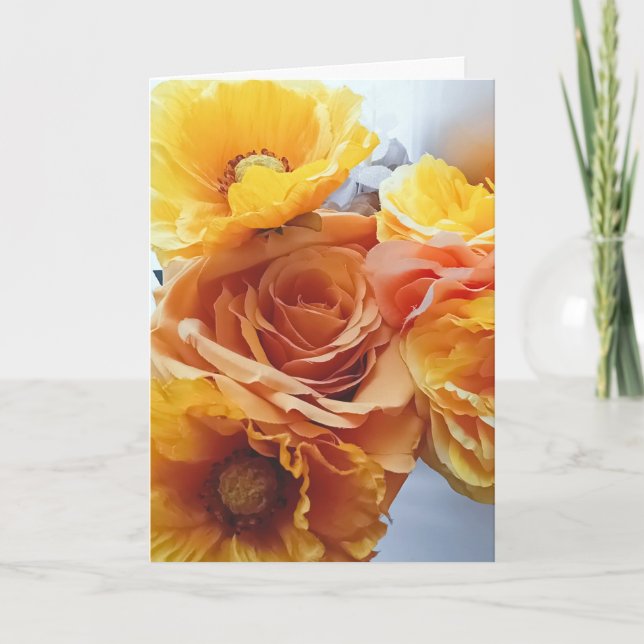 Golden Hour Bloom Greeting Card (Front)