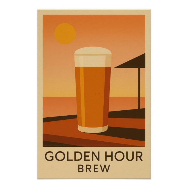 Golden Hour Brew Poster (Front)