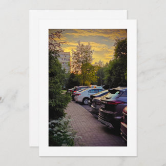 Golden Hour Flat Announcement Card – Customisable