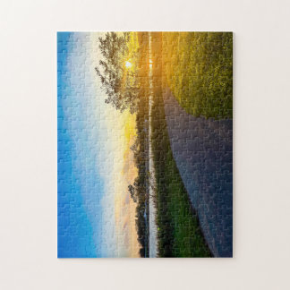 Golden Hour Glow at Charles Park Jigsaw Puzzle