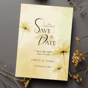 Golden Hour Grace Photo Wedding Save the Date      Invitation