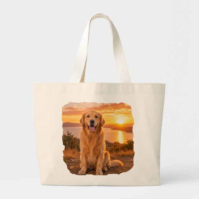 Golden Hour - Large Tote Bag (Front)
