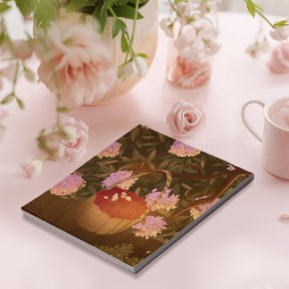 Golden Hour Raspberry Basket Notepad