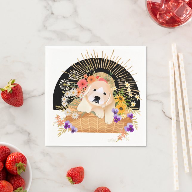 GOLDEN HOUR - retriever  paper napkins (Insitu)
