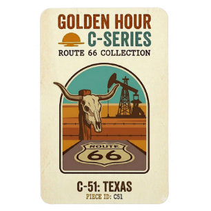 Golden Hour Route 66 C-Series Texas Magnet