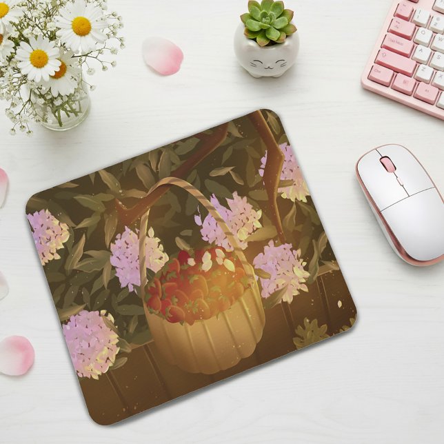 Golden Hour Strawberry Basket Mouse Pad (Creator Uploaded)