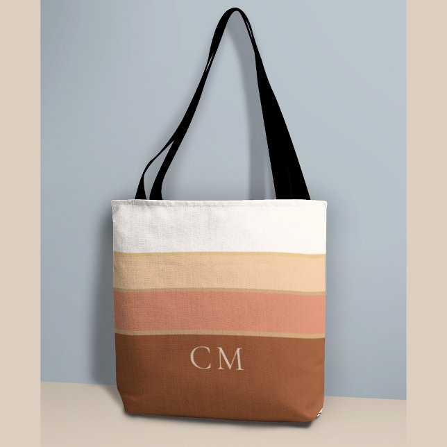 Golden Hour Striped Tote - Sophisticated Monogram  Bag (Creator Uploaded)