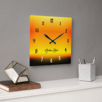 Golden Hour Sunset Gradient Wall Clock