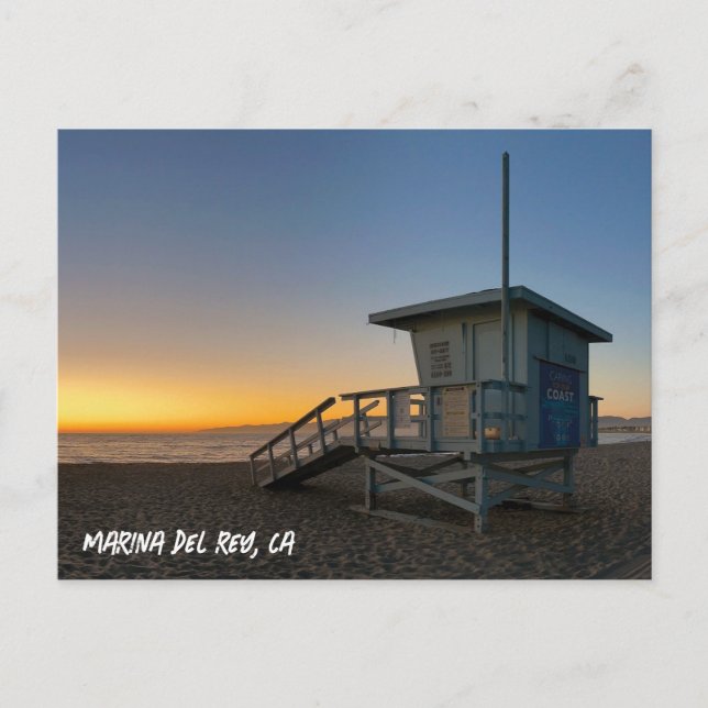 Golden Hour Sunset - Marina Del Rey, CA Postcard (Front)