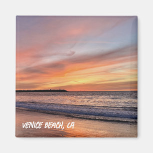 Golden Hour Sunset - Venice Beach, CA Magnet
