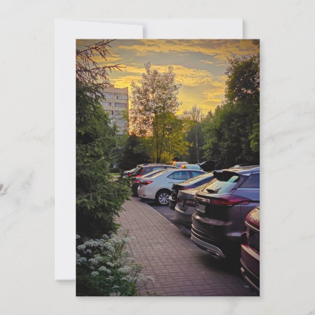Golden Hour Urban Serenity Invite – Customisable (Front)