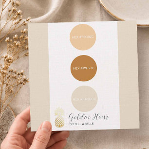 Golden Hour Wedding Colour Palette Invitation