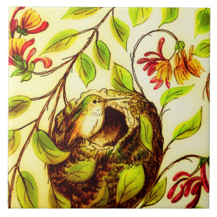 Golden Hummingbird Tile