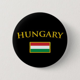 Golden Hungary 6 Cm Round Badge
