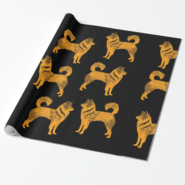 Golden husky Dog  Wrapping Paper (Unrolled)