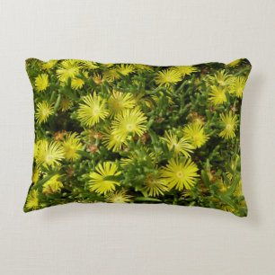 Golden Ice Plant Yellow Flowers Decorative Cushion