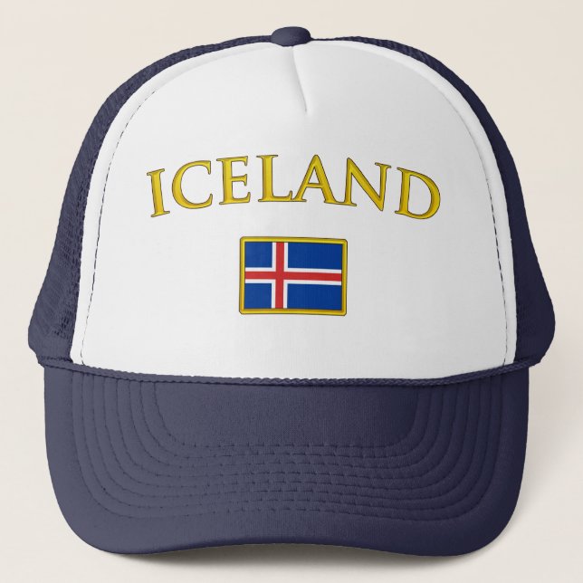 Golden Iceland Trucker Hat (Front)