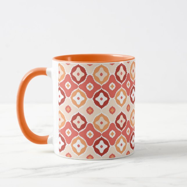 Golden ikat geometric pattern mug (Left)