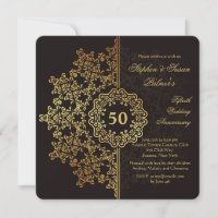 Golden Impression Invitation