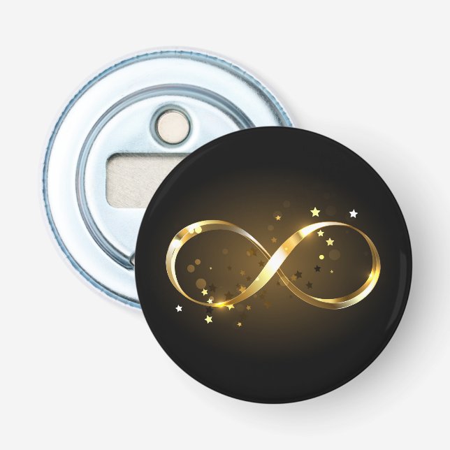 Golden Infinity Symbol Bottle Opener (Front)