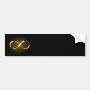 Golden Infinity Symbol Bumper Sticker